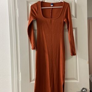 Women’s orange bodycon dress